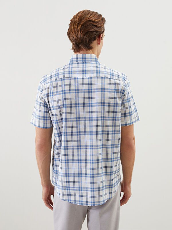 Moudda LC Waikiki - Chemise à carreaux manches courtes en tissu tissé pour Homme - Tunisie 4