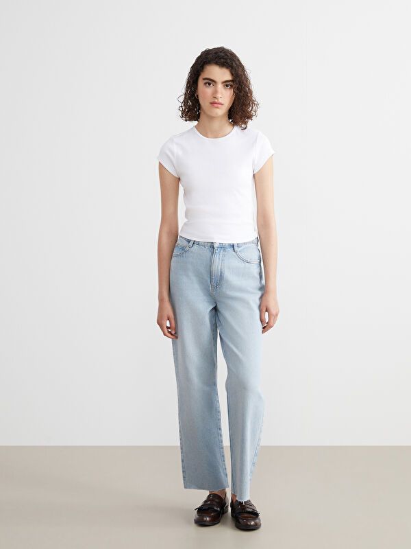 Moudda LC Waikiki - Body jersey manches courtes Femme Buxe blanc - Tunisie 2