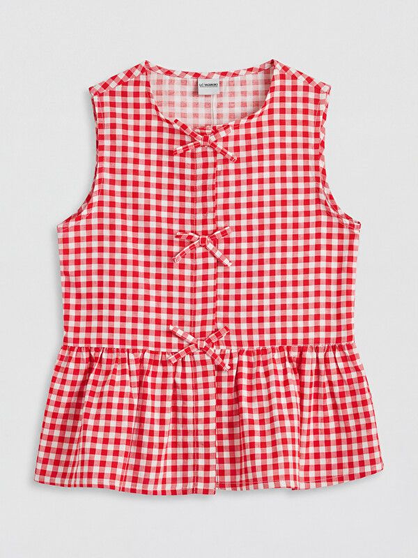 Moudda LC Waikiki - Chemise manches courtes en tissu pour Fille couleur Blanc imprimé - Tunisie 1