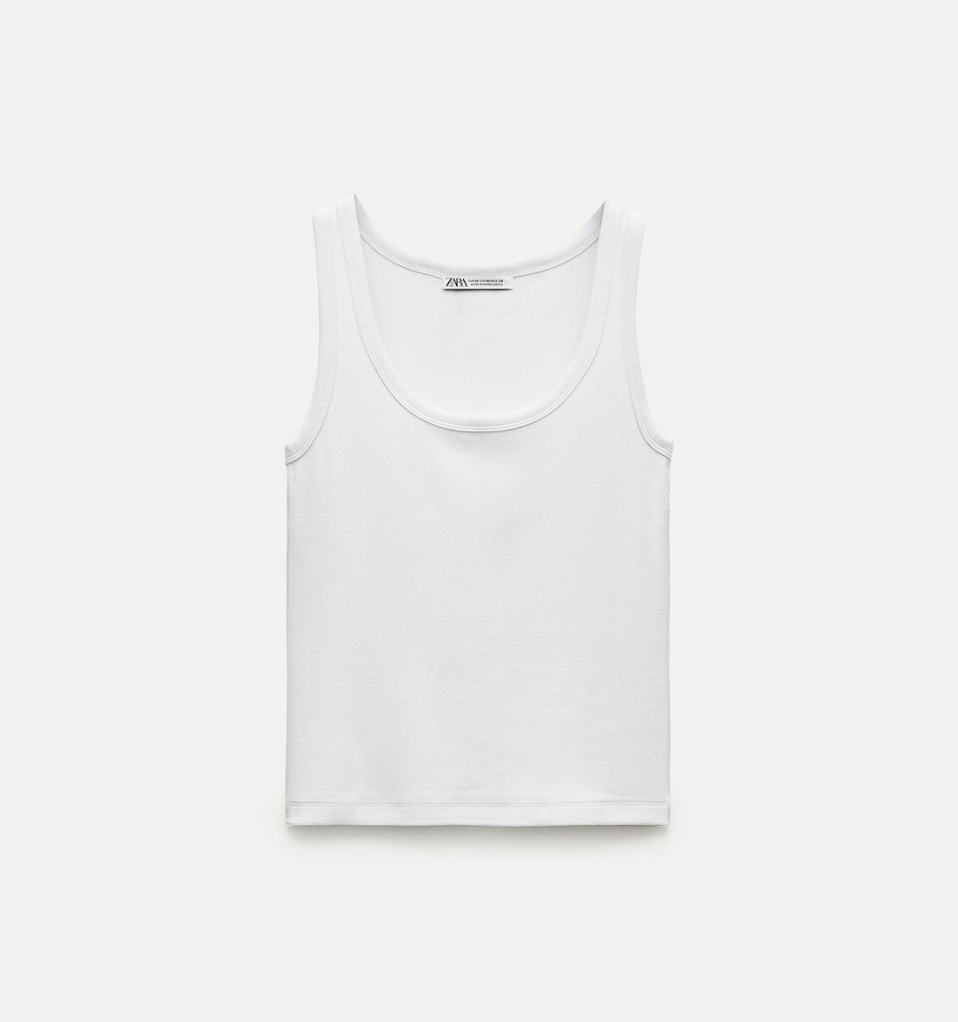 Moudda ZARA - T-shirt à bretelles en coton modal - Tunisie 3