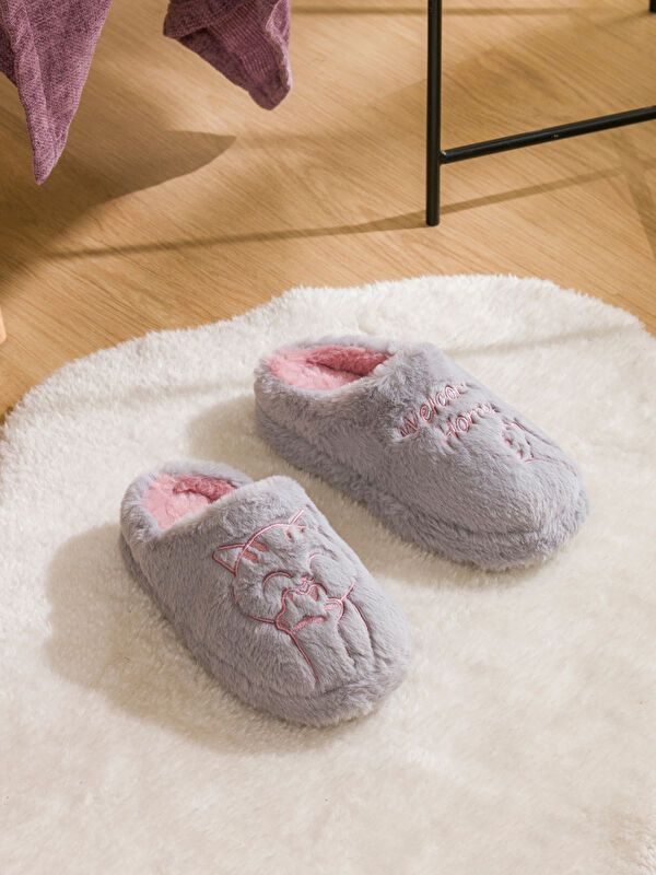 Moudda LC Waikiki - Pantoufles maison Femme Gris clair - Tunisie 1