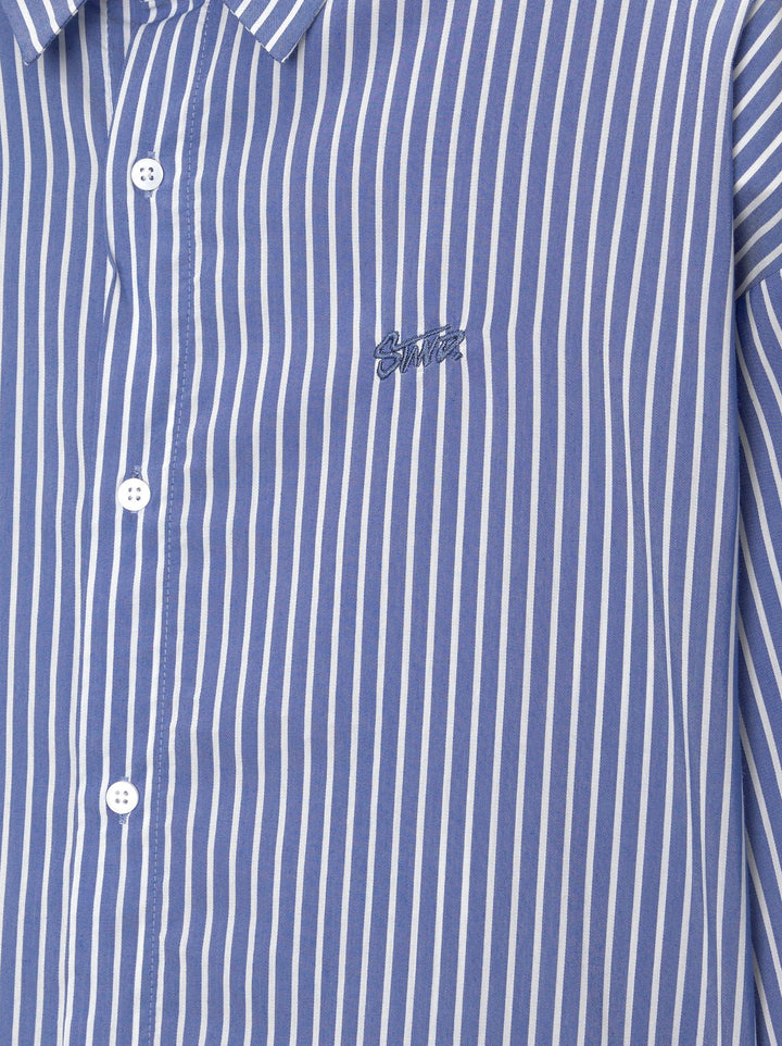 Moudda PULL & BEAR - Chemise Manches Longues Popeline Rayures STWD - Tunisie 1