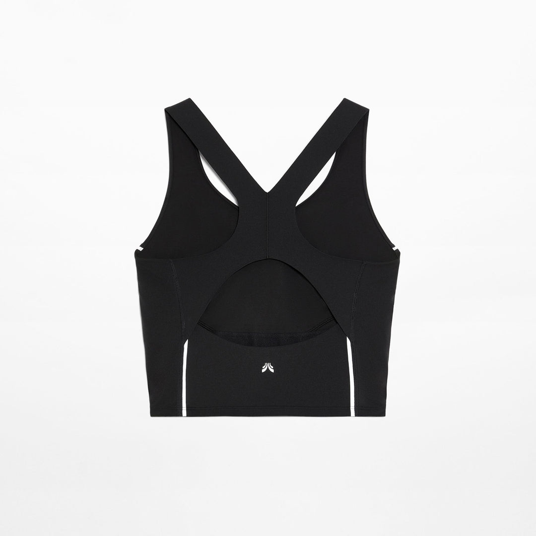 Moudda Oysho - Débardeur Compressif Demi-Bustier Col V Noir Réfléchissant - Tunisie 4