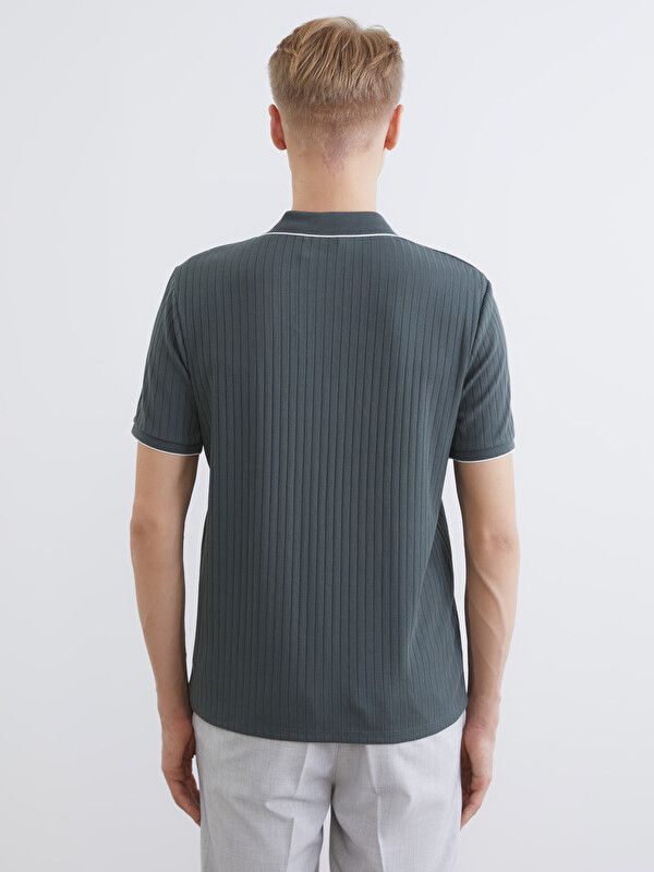 Moudda LC Waikiki - T-shirt manches courtes en jersey pour Homme couleur Pétrole pâle - Tunisie 4