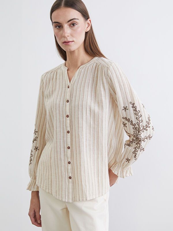 Moudda LC Waikiki - Chemise manches longues en tissu pour Femme - Tunisie 1