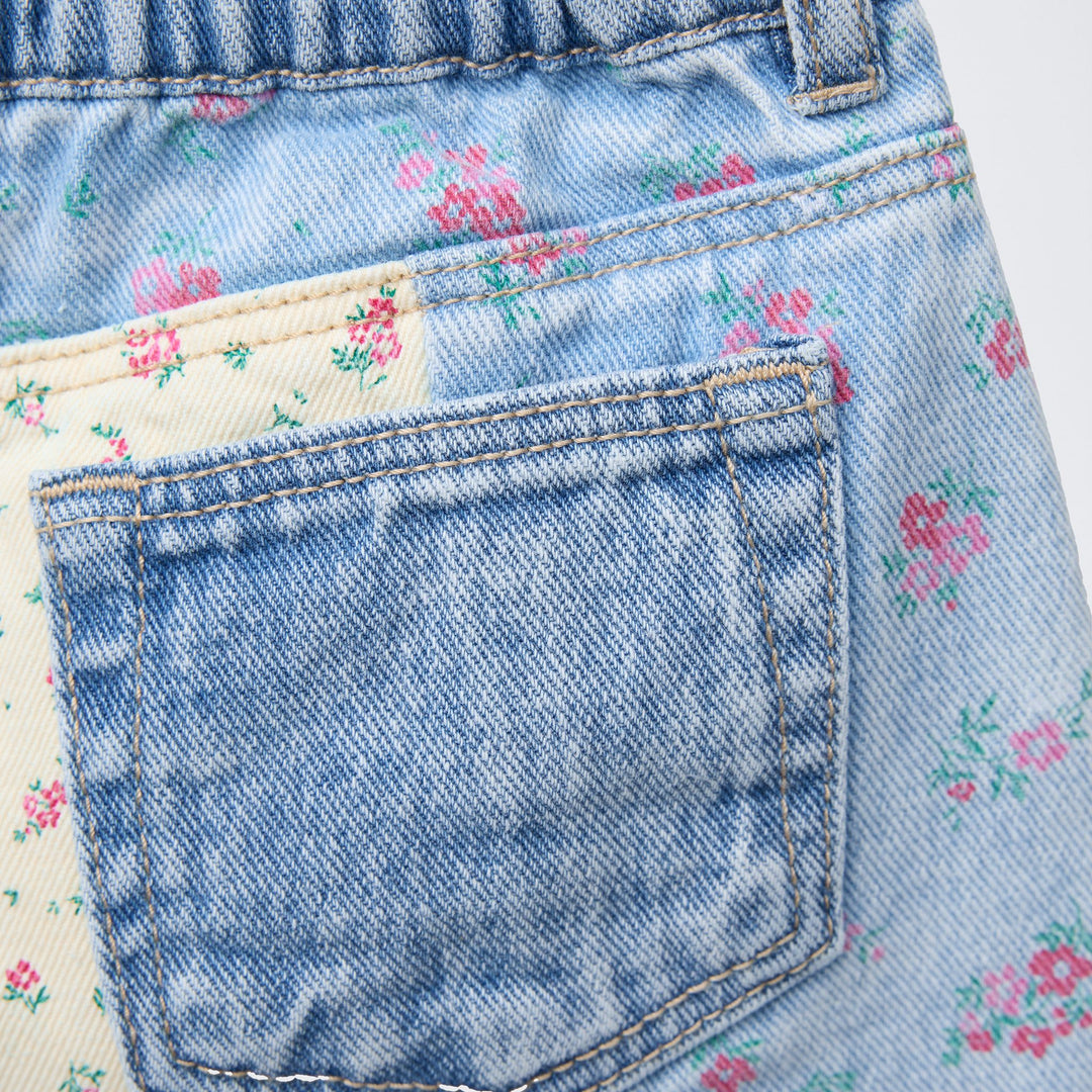 Moudda ZARA - Bermuda Denim Enfant - Patchs Fleurs - Tunisie 4