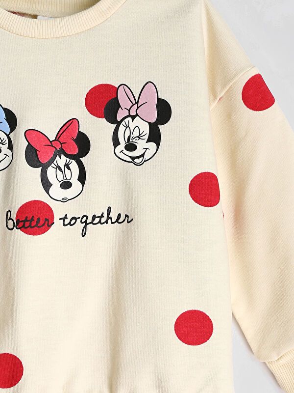 Moudda LC Waikiki - Sweatshirt en jersey sous licence Fille Imprimé écru - Tunisie 4