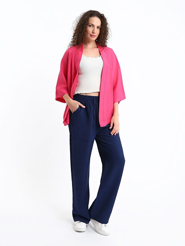 Moudda LC Waikiki - Pantalon tissé fin Femme Bleu marine claire - Tunisie 1