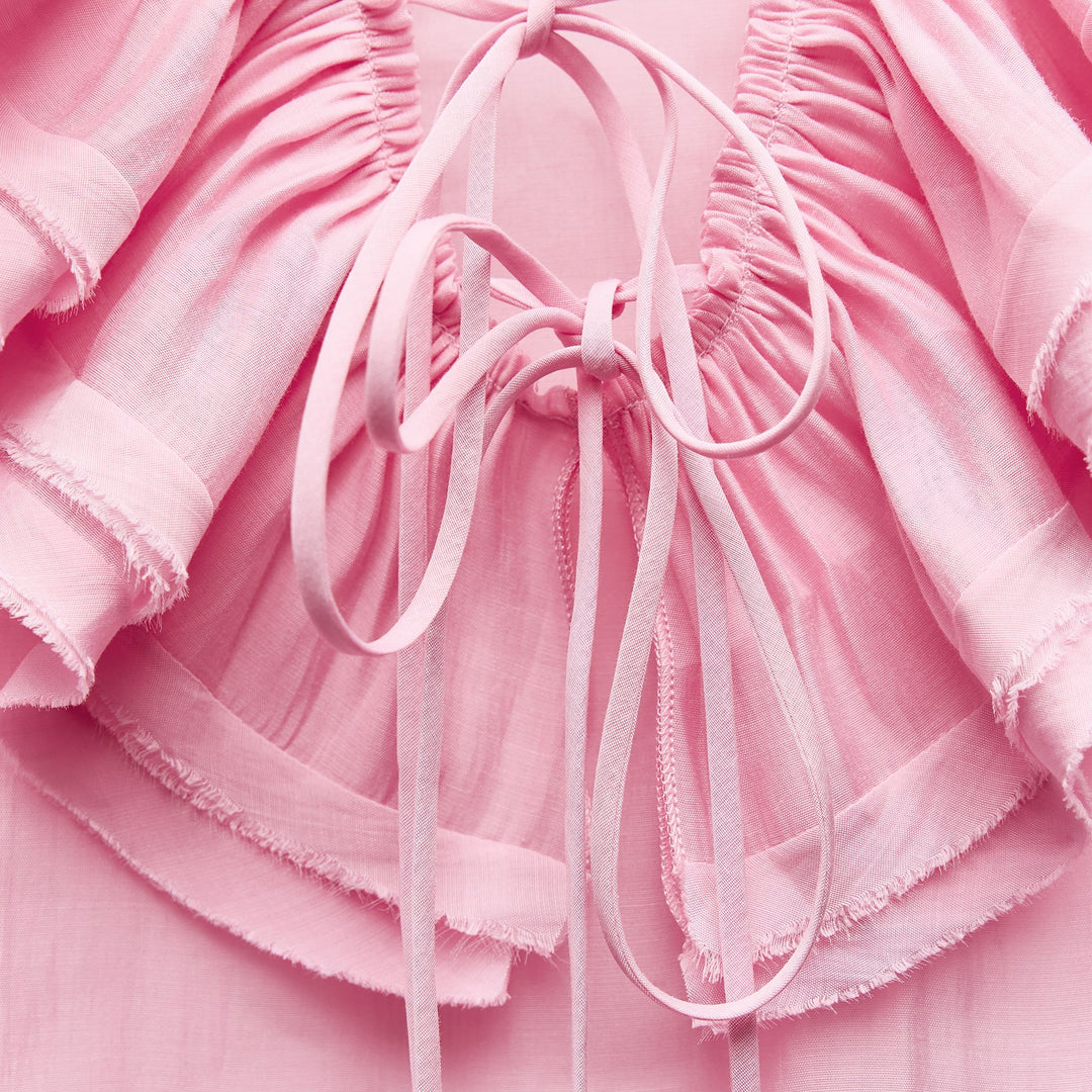 Moudda ZARA - Blouse romantique manches courtes petit nœud décolleté - Tunisie 4