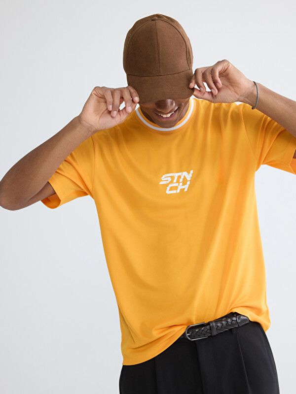 Moudda LC Waikiki - T-shirt imprimé manches courtes en jersey pour Homme couleur Orange terne - Tunisie 1