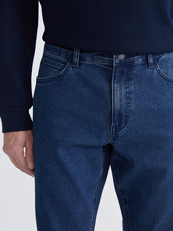 Moudda LC Waikiki - Pantalon basique en jean pour Homme couleur Rodeo foncé - Tunisie 3