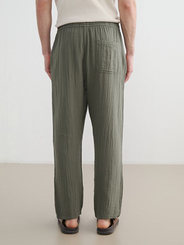 Moudda LC Waikiki - Pantalon mi-saison en tissu pour Homme couleur Vert kaki - Tunisie 4