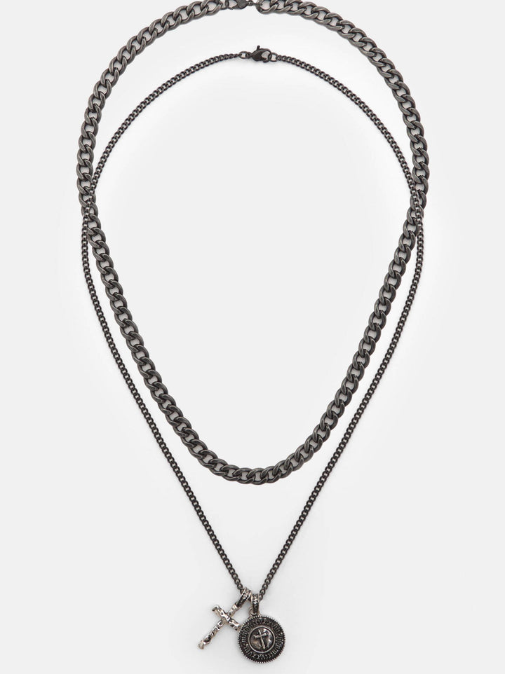 Moudda PULL & BEAR - Bijoux - Pack 2 Chaînes Croix + Charm Métal - Tunisie 2