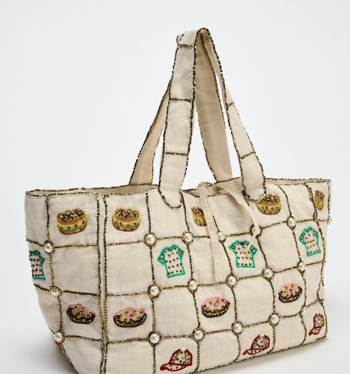 Moudda ZARA - Sac tote midi beignets et hamburgers - Tunisie 1