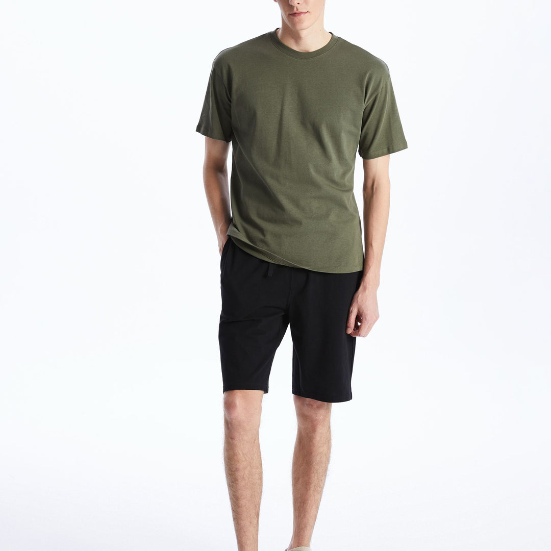 Moudda LC Waikiki - Short / bermuda jersey basique Homme Noir - Tunisie 1