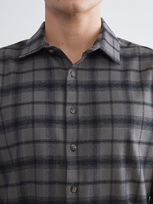 Moudda LC Waikiki - Chemise tissée manches longues Homme Kaki - Tunisie 3