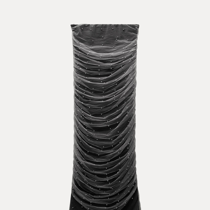 Moudda ZARA - Robe col bateau ajustée mesh avec boules métalliques - Tunisie 1