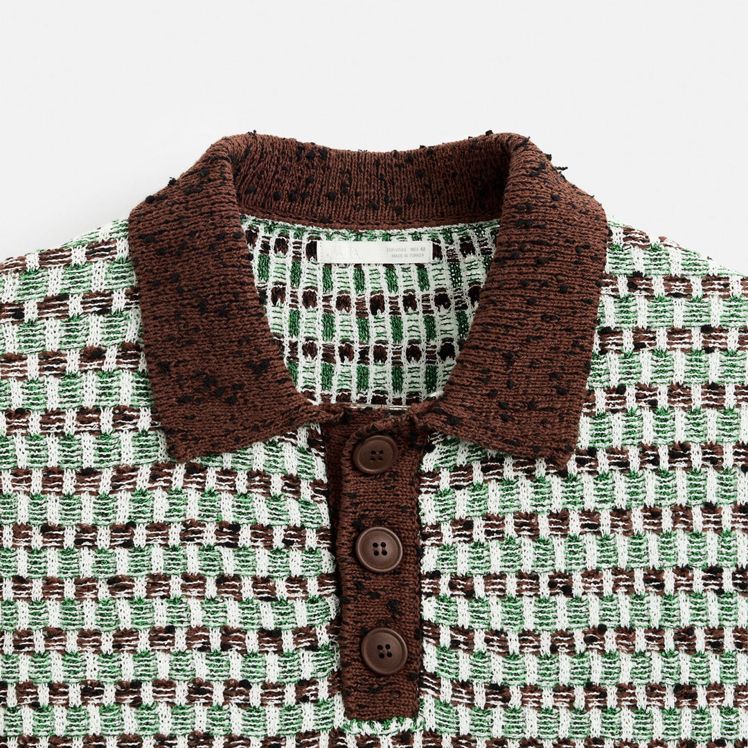 Moudda ZARA - Polo Manches Courtes - Jacquard & Boutons (Calor) - Tunisie 3