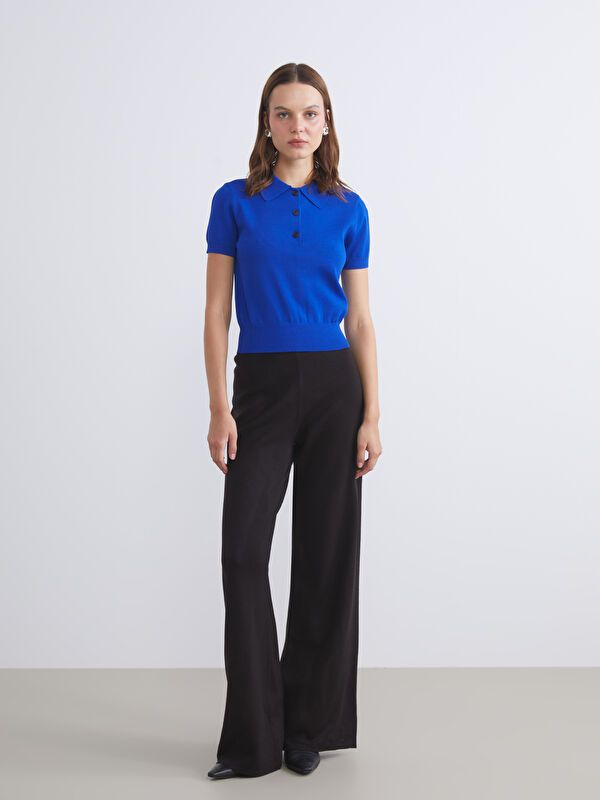 Moudda LC Waikiki - Pull tricot manches courtes Femme Bleu vif - Tunisie 2