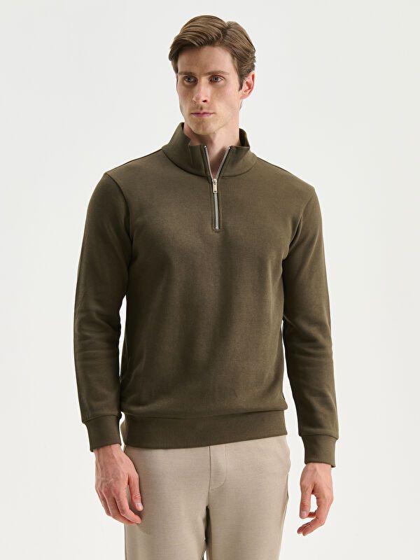 Moudda LC Waikiki - Sweatshirt en jersey Homme Kaki - Tunisie 1