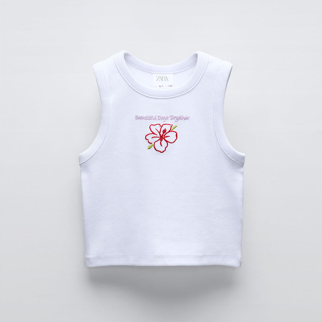 Moudda ZARA - T-shirt fille top brodé - Tunisie 2