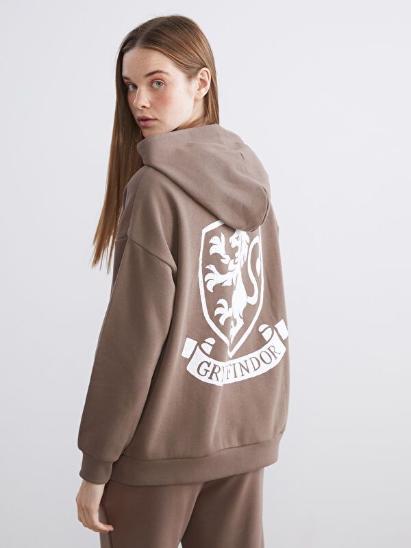 Moudda LC Waikiki - Sweatshirt en jersey sous licence Femme Brun - Tunisie 4