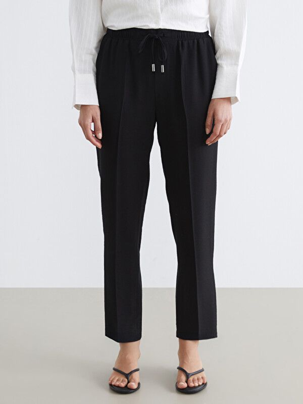 Moudda LC Waikiki - Pantalon fin en tissu pour Femme couleur Noir - Tunisie 2