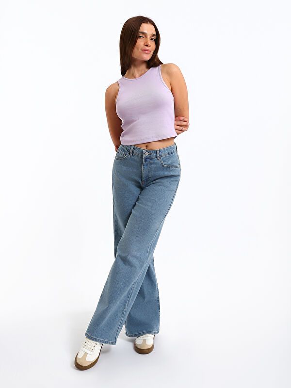 Moudda LC Waikiki - pantalon en jean tissé pour Femmes - Tunisie 1