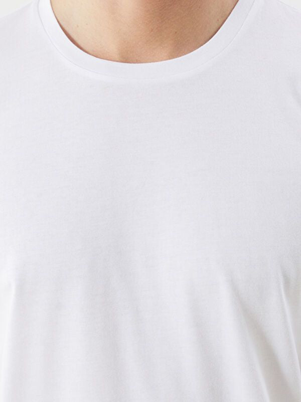 Moudda LC Waikiki - T-shirt jersey col rond manches courtes Homme Buxe blanc - Tunisie 3