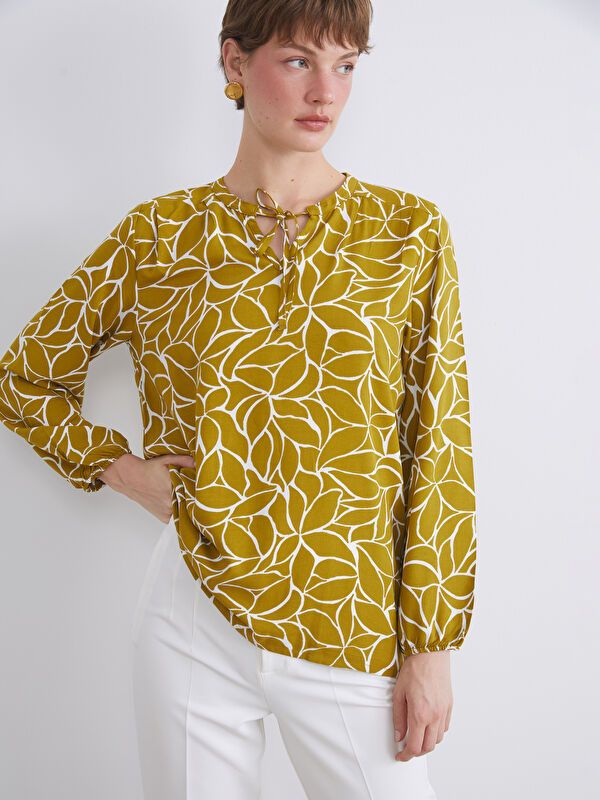 Moudda LC Waikiki - Chemise tissée imprimée cv à manches longues pour Femmes - Tunisie 1