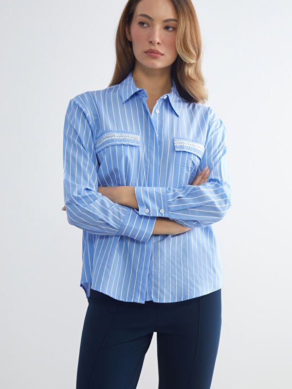 Moudda LC Waikiki - Chemise tissée cv à manches longues pour Femmes - Tunisie 1