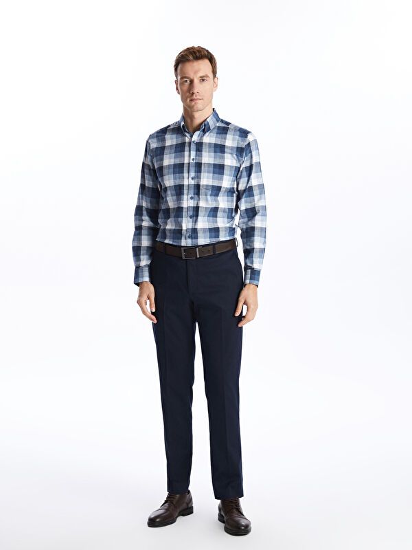 Moudda LC Waikiki - Chemise à carreaux manches longues en tissu pour Homme - Tunisie 2