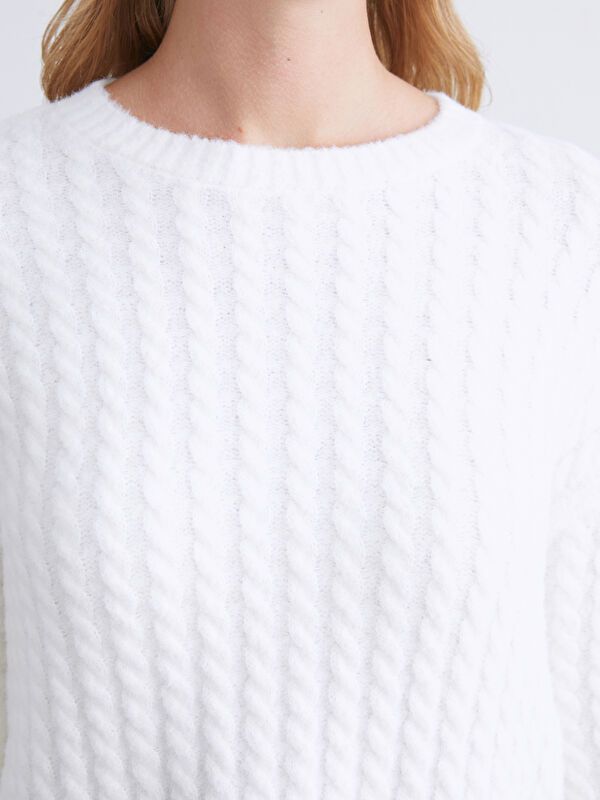 Moudda LC Waikiki - Pull en tricot Femme Ecru - Tunisie 3