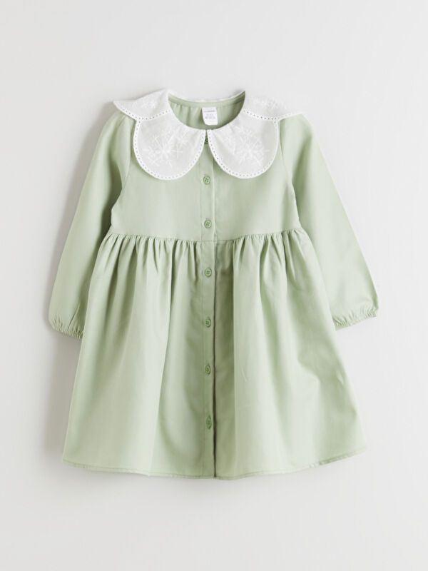 Moudda LC Waikiki - Robe tissée manches longues Fille Vert clair - Tunisie 1