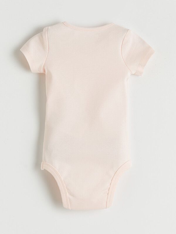 Moudda LC Waikiki - Body imprimé manches courtes en jersey - tenue de sport pour Fille couleur Écru imprimé - Tunisie 3