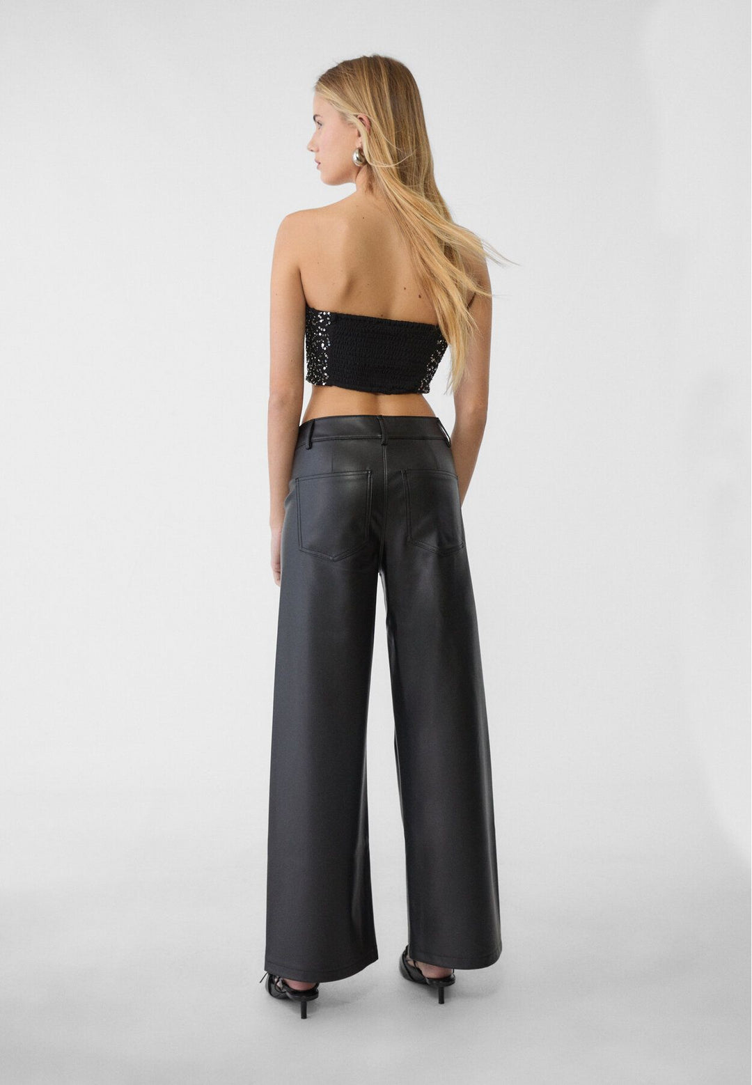 Moudda STRADIVARIUS - Pantalon Straight Minimal en Simili Cuir - Tunisie 5