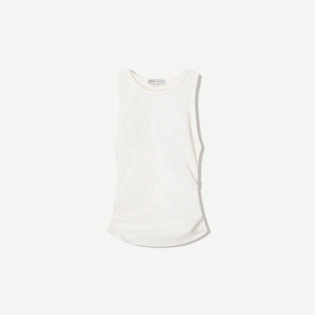 Moudda BERSHKA - T-Shirt Sans Manches - Fronce Latérale - Tunisie 1