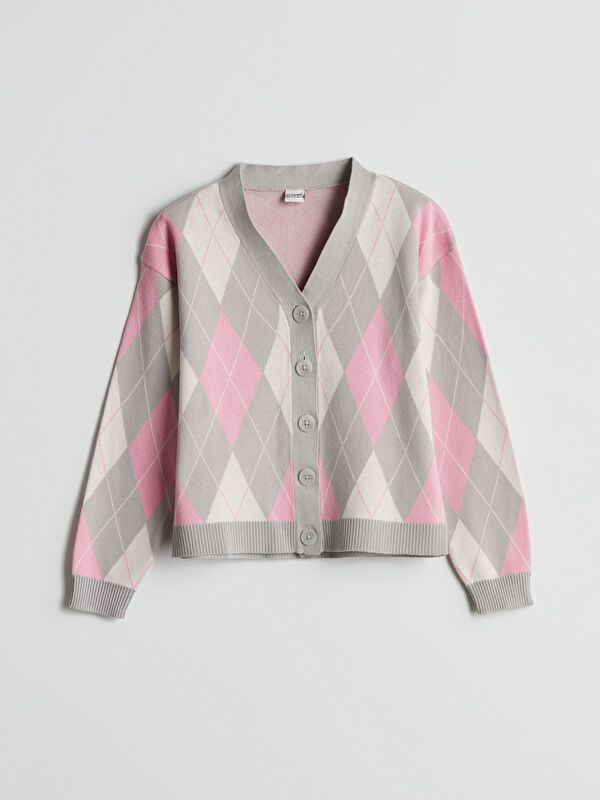 Moudda LC Waikiki - Cardigan en tricot Fille Jacquard bleu - Tunisie 2