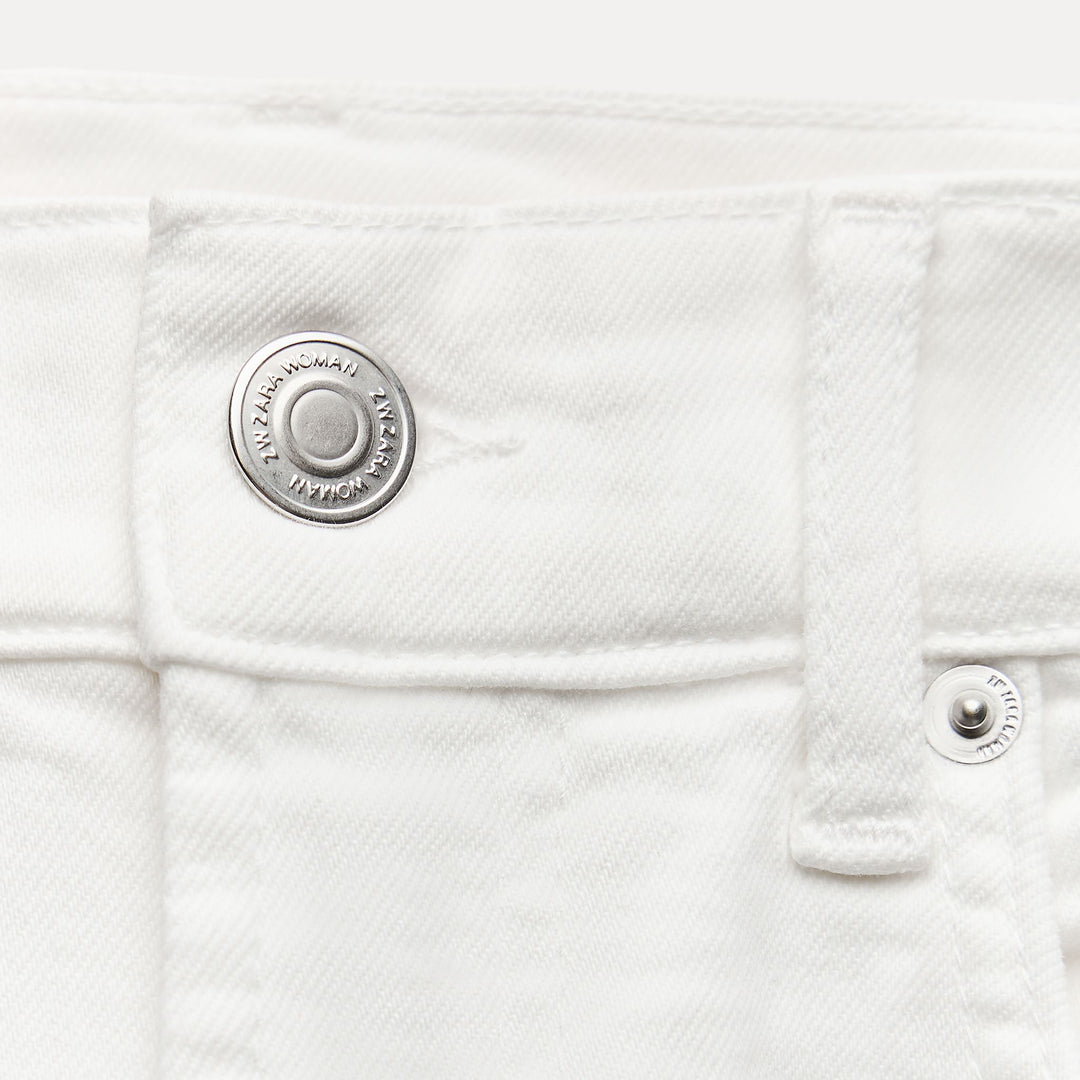 Moudda ZARA - Jean bootcut taille haute court blanc - Tunisie 3