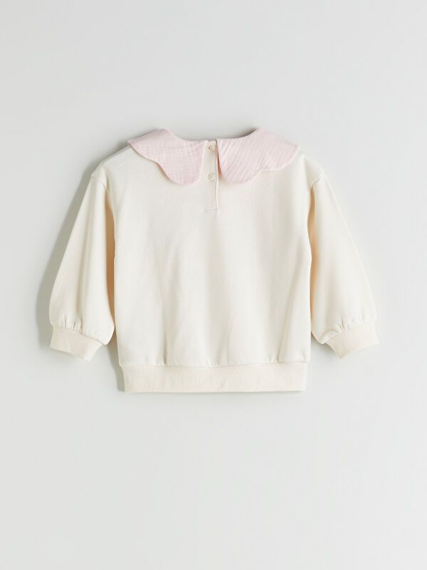 Moudda LC Waikiki - Sweatshirt en jersey Fille Crème - Tunisie 3