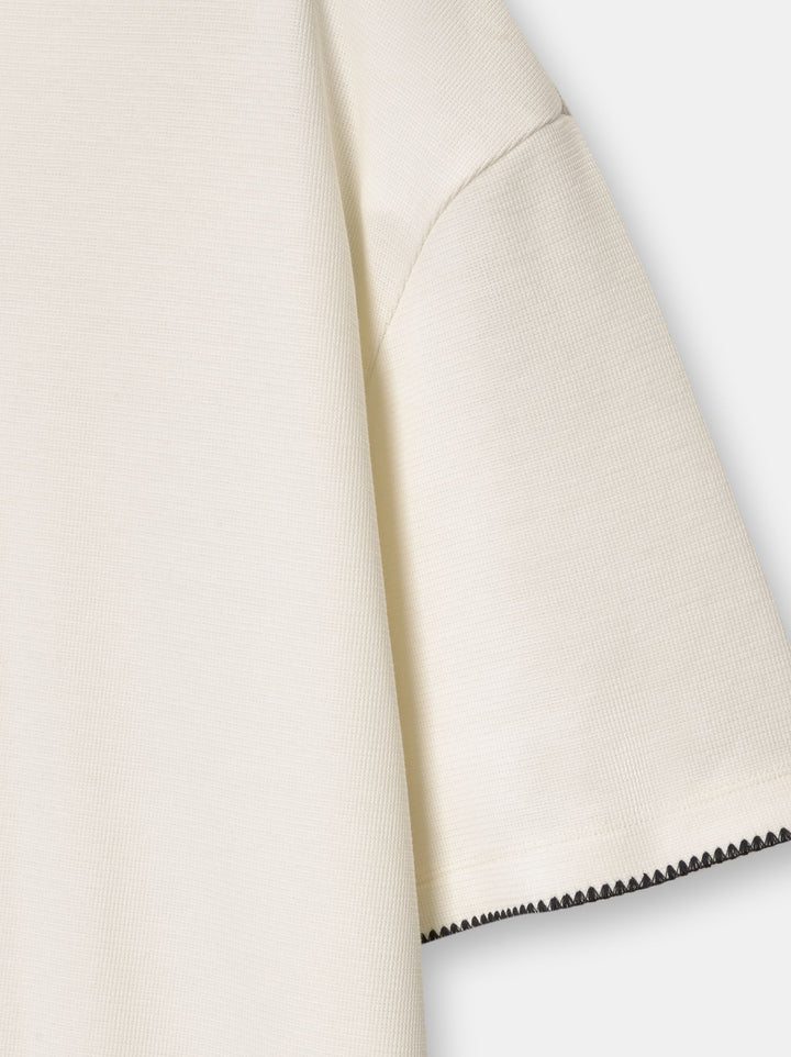 Moudda PULL & BEAR - T-Shirt Demi-Manches Structure Détail Coutures - Tunisie 2