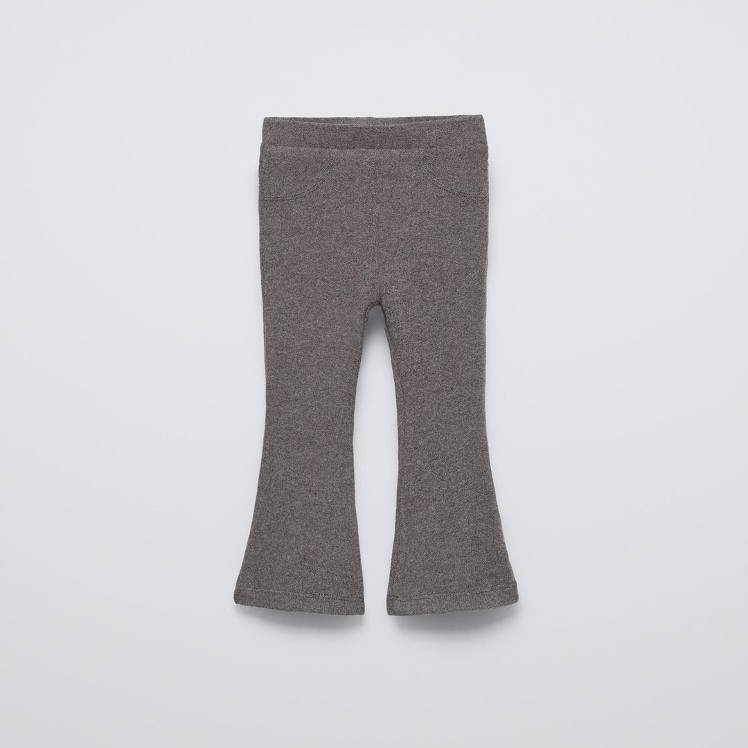 Moudda ZARA - Gris moyen – pantalon évasé surpiqûres toucher doux - Tunisie 2