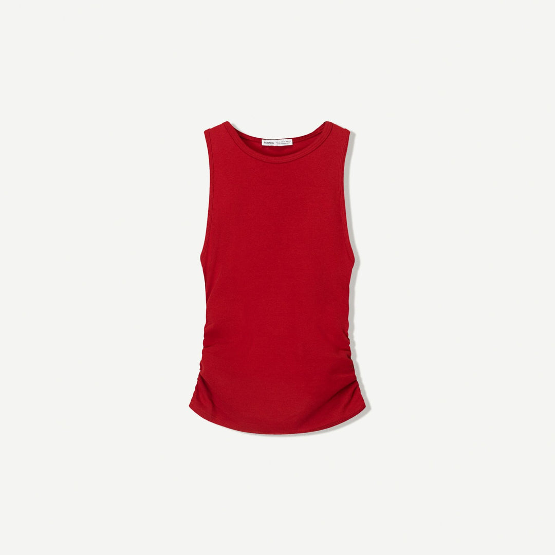 Moudda BERSHKA - T-Shirt Sans Manches - Fronce Latérale - Tunisie 1