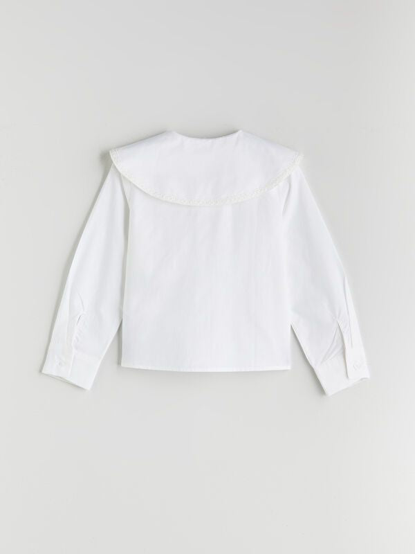 Moudda LC Waikiki - Chemise tissée manches longues Fille Buxe blanc - Tunisie 2