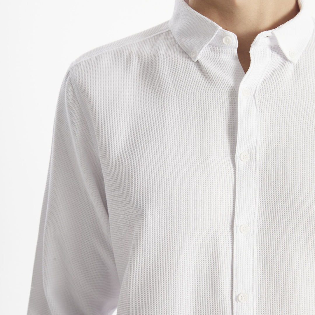 Moudda LC Waikiki - Chemise tissée manches longues Homme Buxe blanc - Tunisie 3