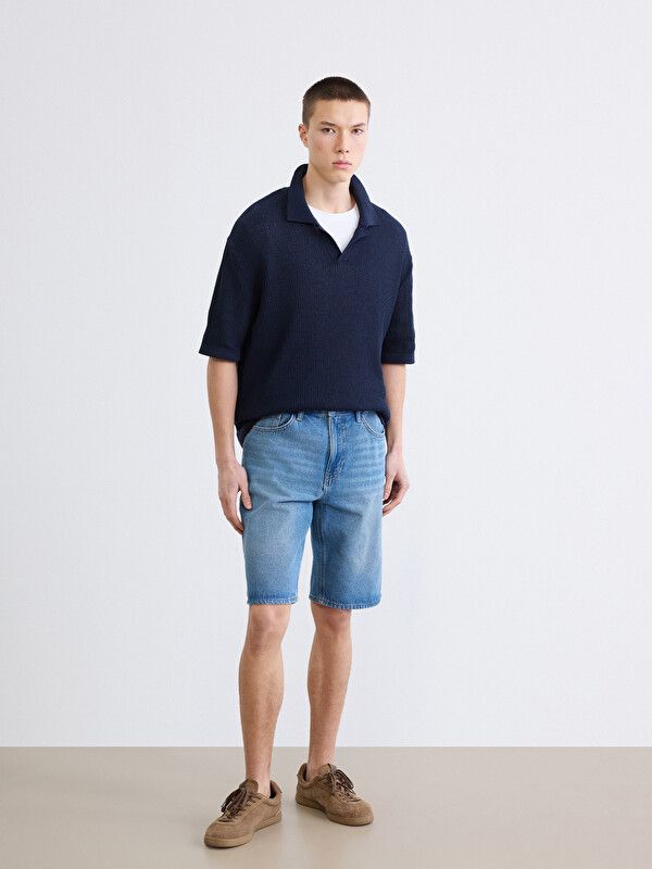 Moudda LC Waikiki - Bermuda en denim pour Homme couleur Rodeo Bleu indigo moyen - Tunisie 1