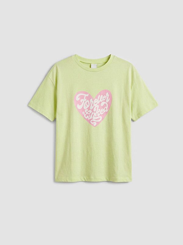 Moudda LC Waikiki - Body manches courtes en jersey pour Fille couleur Vert pastel - Tunisie 1