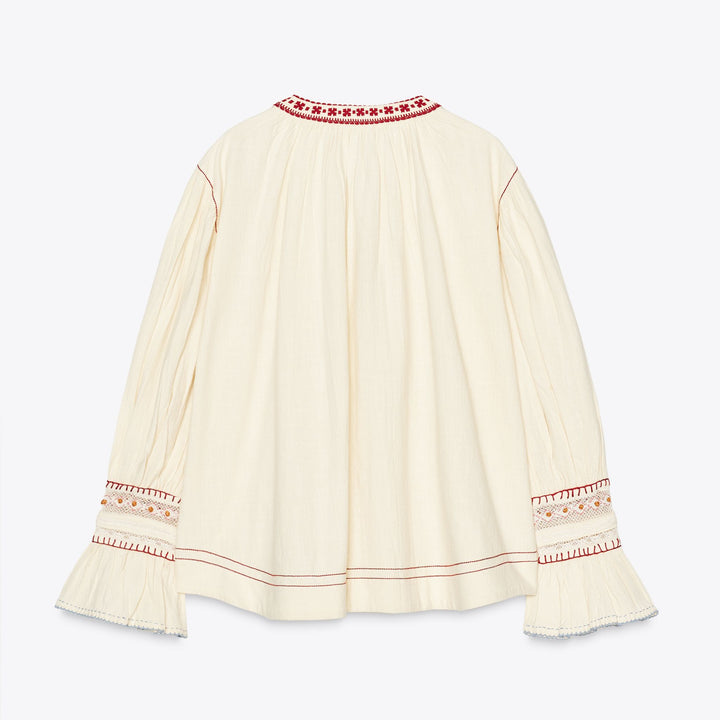 Moudda ZARA - Blouse Brodée - Manches Bouffantes - Tunisie 2