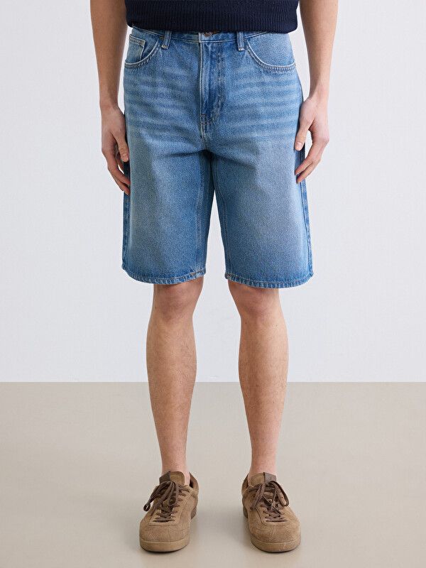 Moudda LC Waikiki - Bermuda en denim pour Homme couleur Rodeo Bleu indigo moyen - Tunisie 2