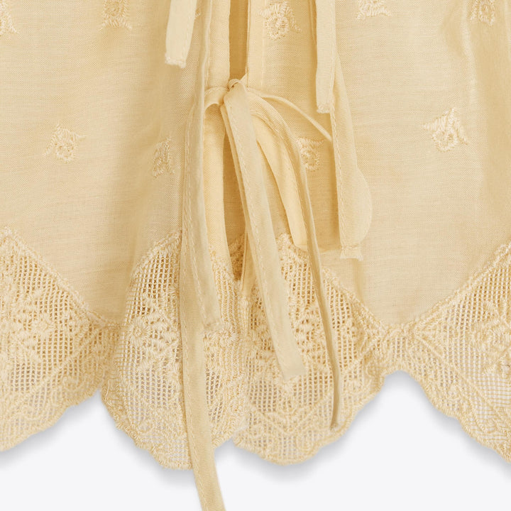 Moudda ZARA - Top Voile Bretelles - Broderies & Nœuds - Tunisie 3